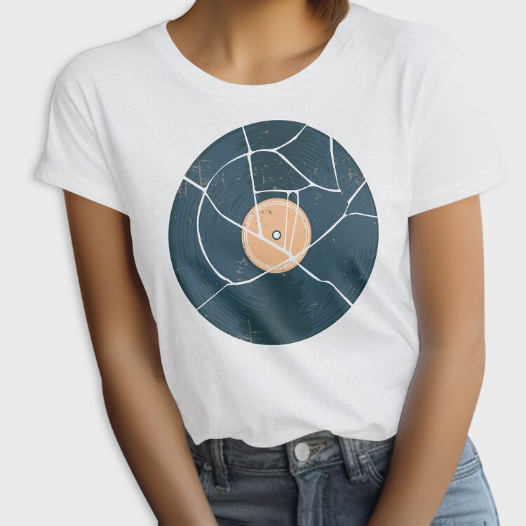 Broken Vinyl Retro, Tricou Femei