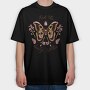 Pink Butterfly And Flowers Beauty Within, Tricou Oversize Barbati (Unisex)