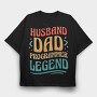 Husband Dad Programmer, Tricou Oversize Barbati (Unisex)