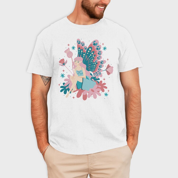 Magical Fairy In Nature, Tricou Barbati (Unisex)