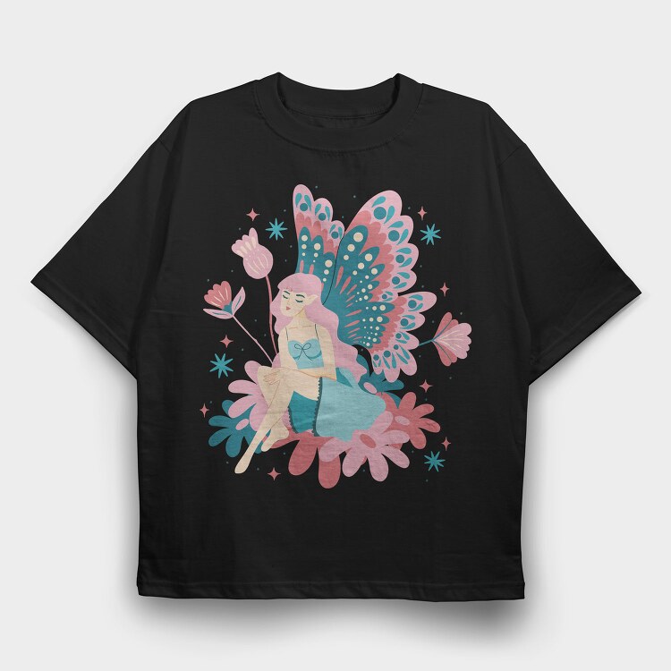 Magical Fairy In Nature, Tricou Oversize Barbati (Unisex)