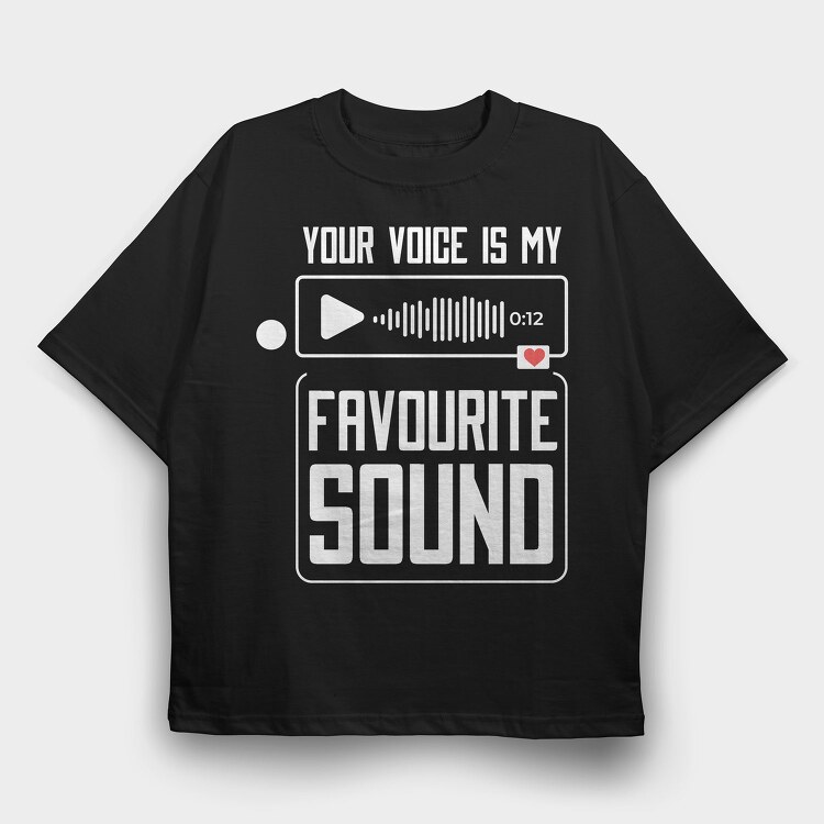 Favorite Sound, Tricou Oversize Barbati (Unisex)