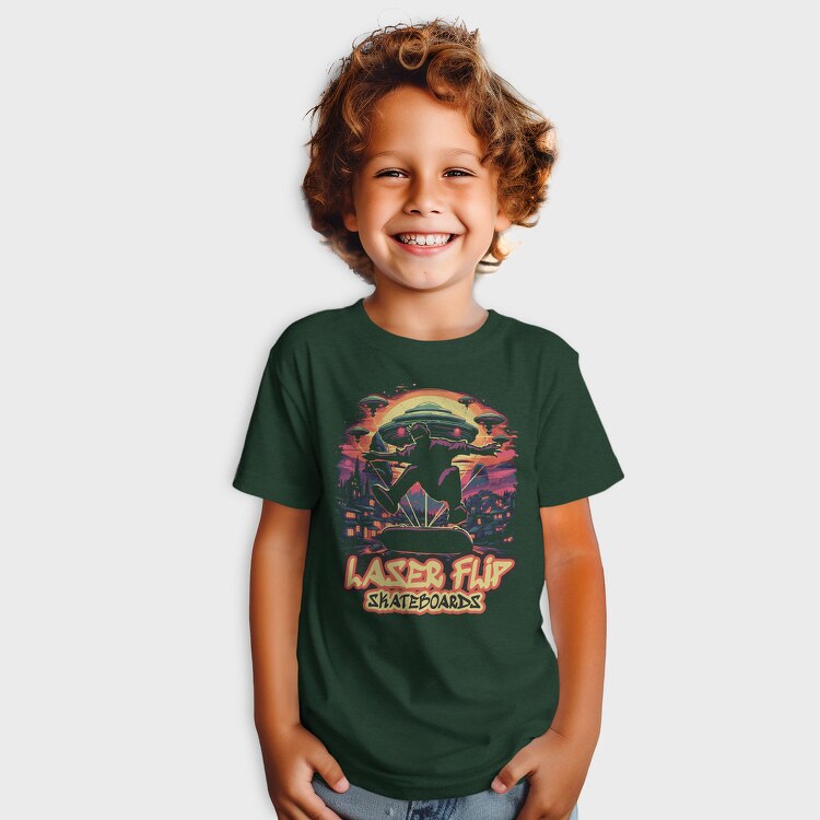 Trippy Skateboard Ufo Laserflip Skate, Tricou Copii