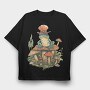 Magical Frog Magician, Tricou Oversize Barbati (Unisex)