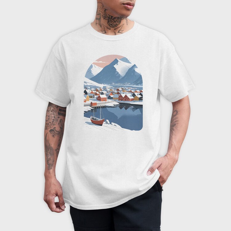 Tromsa Landscape Tote Trompso, Tricou Barbati (Unisex)