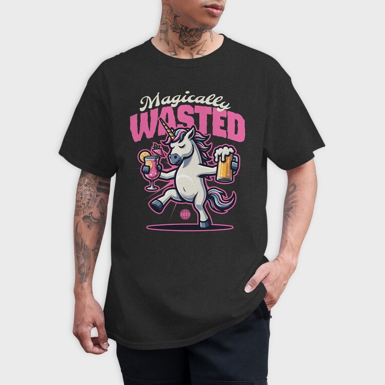 Magically Wasted Unicorn, Tricou Barbati (Unisex)