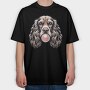 Cocker Spaniel Chewing Gum, Tricou Oversize Barbati (Unisex)