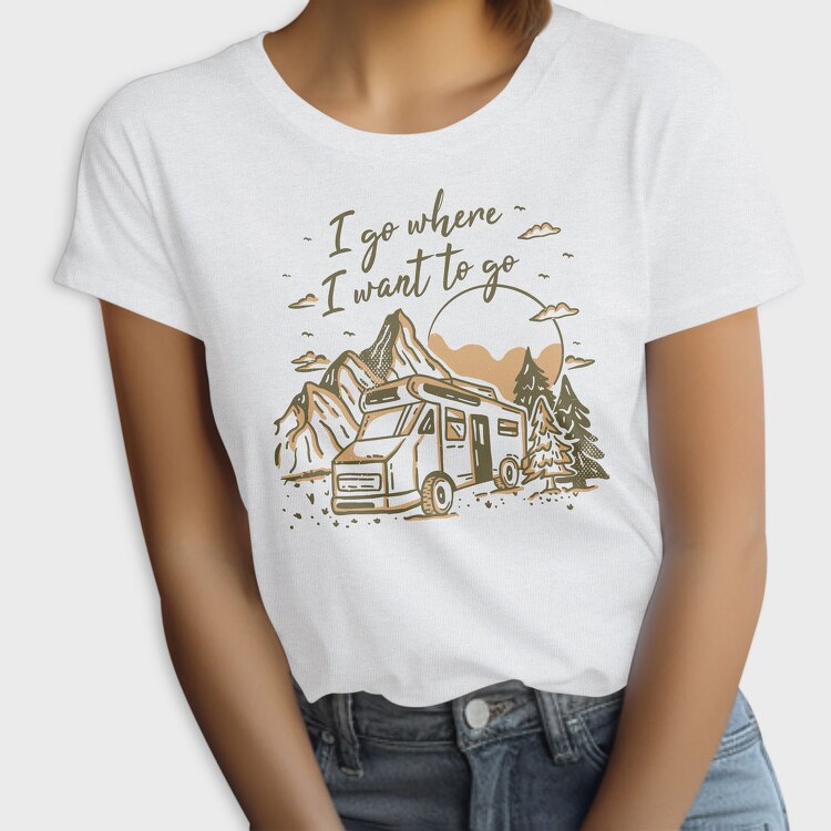 Van Car Driving In Forest Van Life Let S Live, Tricou Femei
