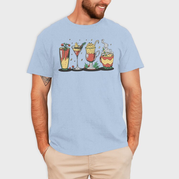Tropical Drinks And Cocktails Christmas, Tricou Barbati (Unisex)