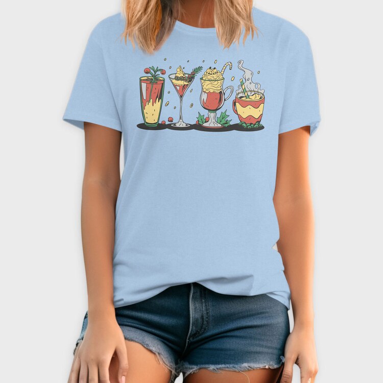Tropical Drinks And Cocktails Christmas, Tricou Barbati (Unisex)