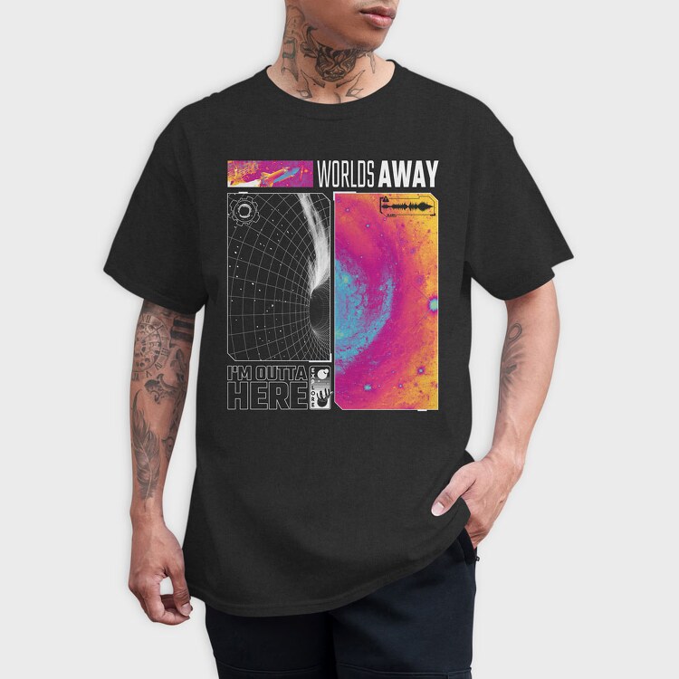 Galaxy Worlds Away, Tricou Barbati (Unisex)