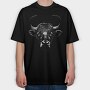 Bull Wild Monochrome, Tricou Oversize Barbati (Unisex)