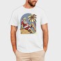 Tropical Santa Claus At The Beach Beachy Claus, Tricou Barbati (Unisex)