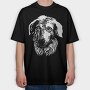 Majestic Dog Portrait Borzoi, Tricou Oversize Barbati (Unisex)