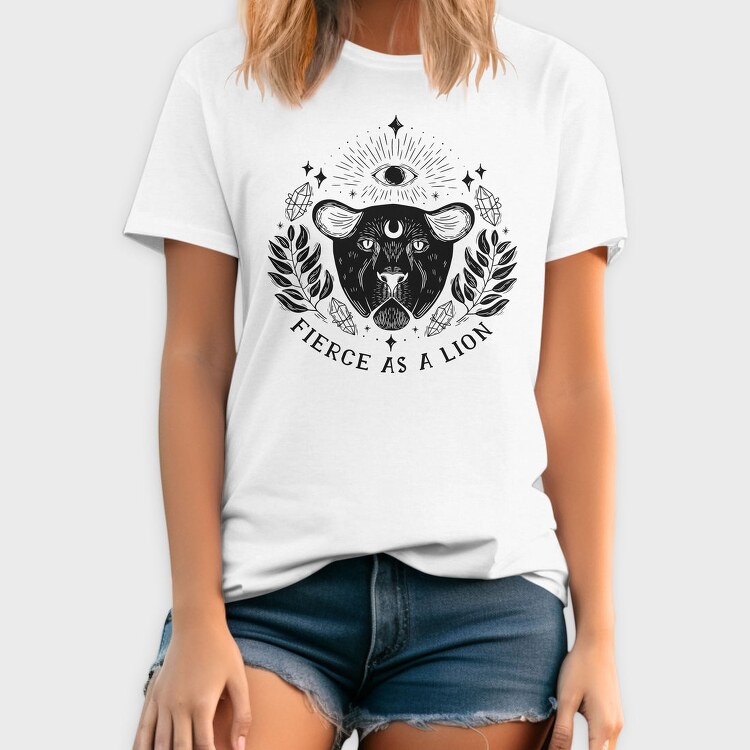 Fierce As A Lion Witch, Tricou Barbati (Unisex)