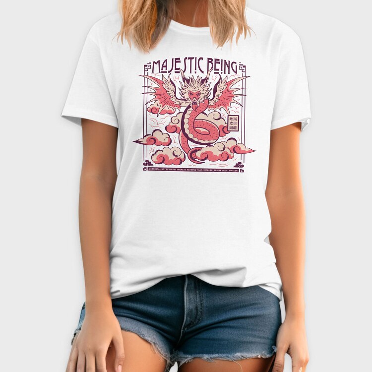 Majestic Dragon In The Clouds, Tricou Barbati (Unisex)