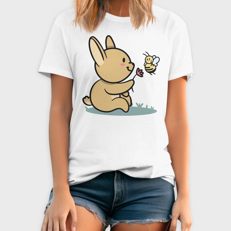 Bunny And Bee Request, Tricou Barbati (Unisex)