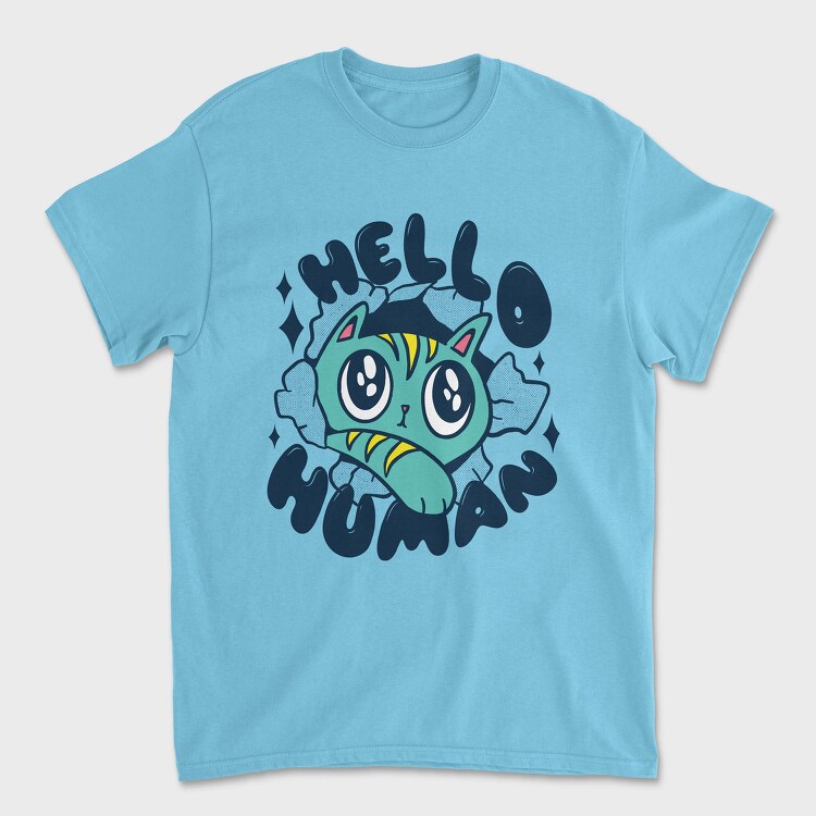 Hello Human, Tricou Barbati (Unisex)