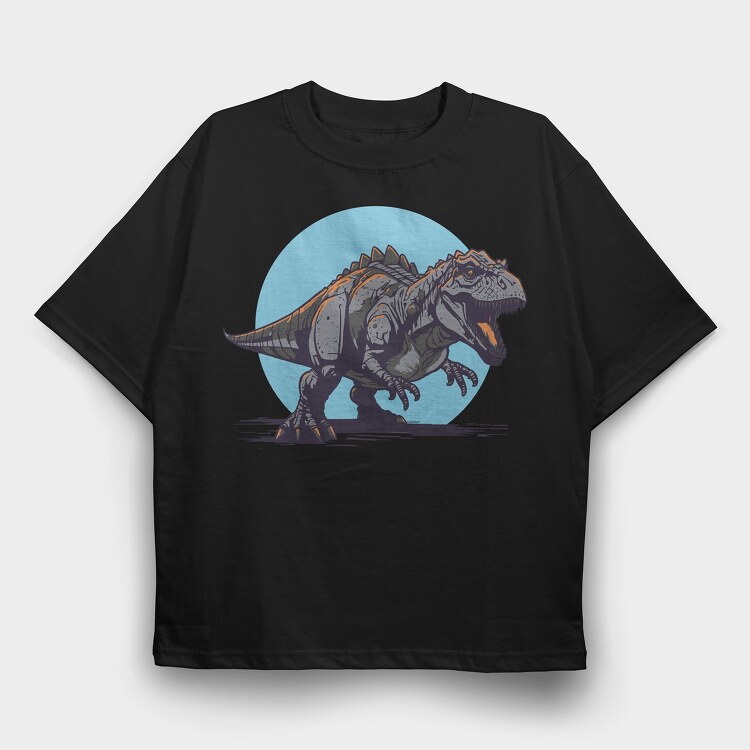 Fierce T Rex Dinosaur, Tricou Oversize Barbati (Unisex)