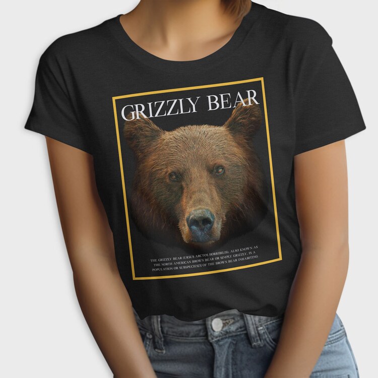 Grizzly Bear Face, Tricou Femei