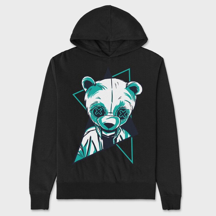 Neon Panda, Hanorac Oversize Barbati (Unisex)