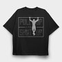 Man Doing Pull Ups Calisthenics Pull Up Shut Up, Tricou Oversize Barbati (Unisex)