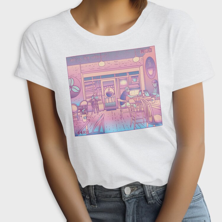 Coffee Shop Vaporwave, Tricou Femei