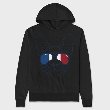 Frenchie Dog, Hanorac Oversize Barbati (Unisex)