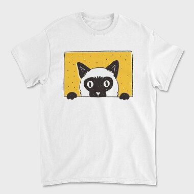 Peeking Cat, Tricou Barbati (Unisex)