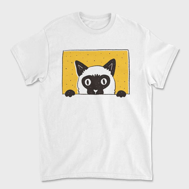 Tricou Barbati (Unisex), Peeking Cat