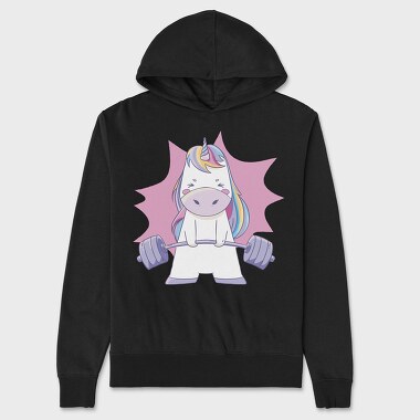 Unicorn Lifting Weights, Hanorac Oversize Barbati (Unisex)