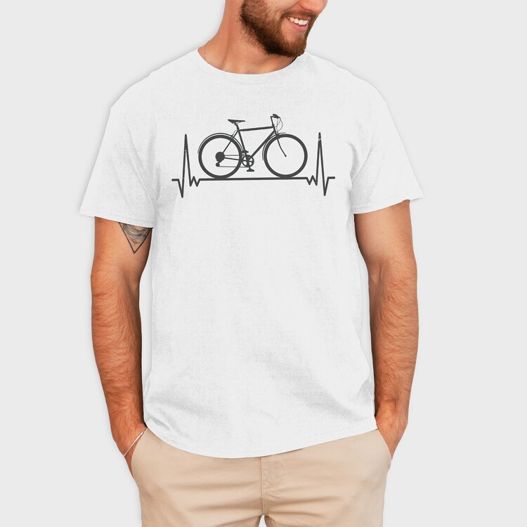 Bicycle Heartbeat, Tricou Barbati (Unisex)