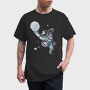 Astronaut Moon Basket, Tricou Barbati (Unisex)