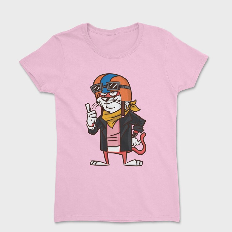 Tricou Femei, Cat Biker