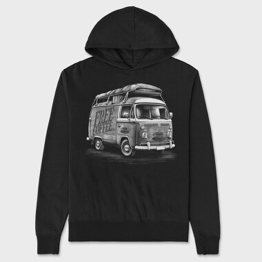 Van Free Coffee, Hanorac Oversize Barbati (Unisex)