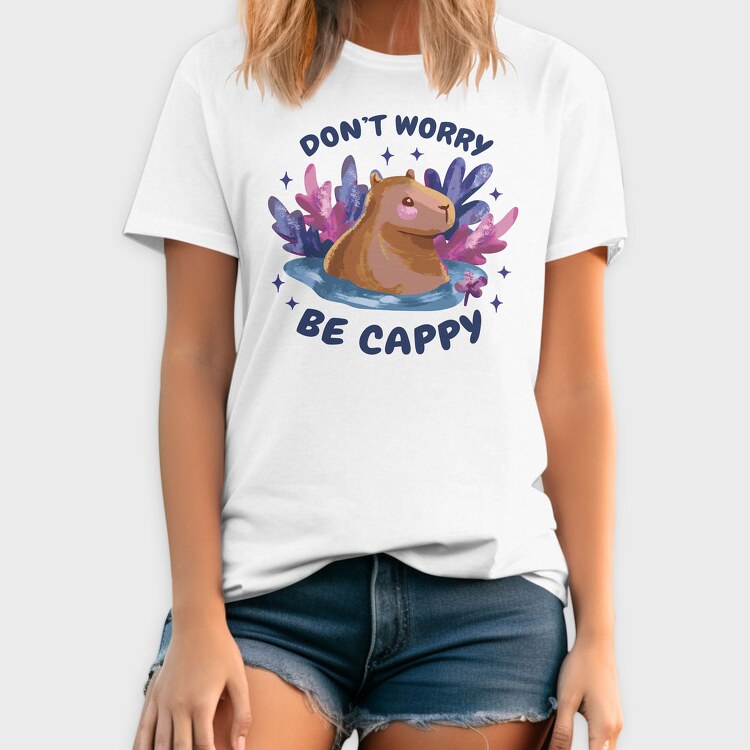 Dont Worry Capybara, Tricou Barbati (Unisex)