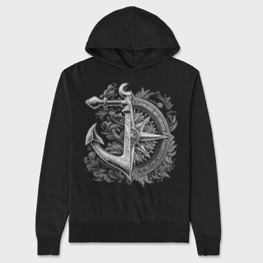 Compass Anchor, Hanorac Oversize Barbati (Unisex)