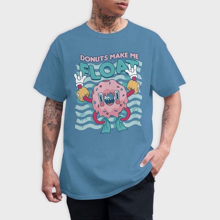 Donuts Make Me Float, Tricou Barbati (Unisex)