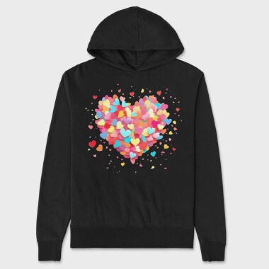 Confetti Heart, Hanorac Oversize Barbati (Unisex)