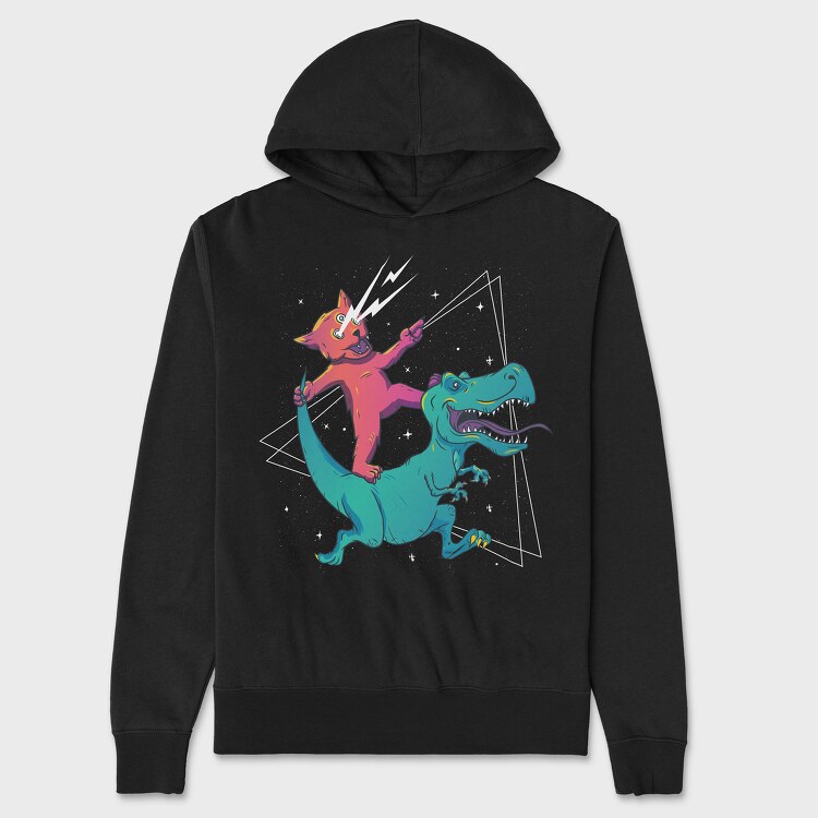 Trippy Cat, Hanorac Oversize Barbati (Unisex)