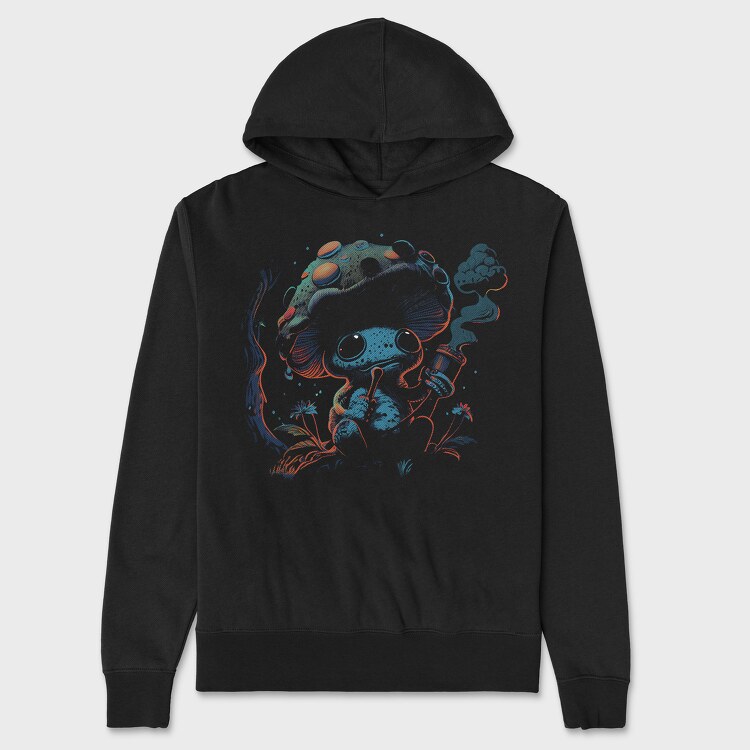 Mushroom Smoking Forest, Hanorac Oversize Barbati (Unisex)
