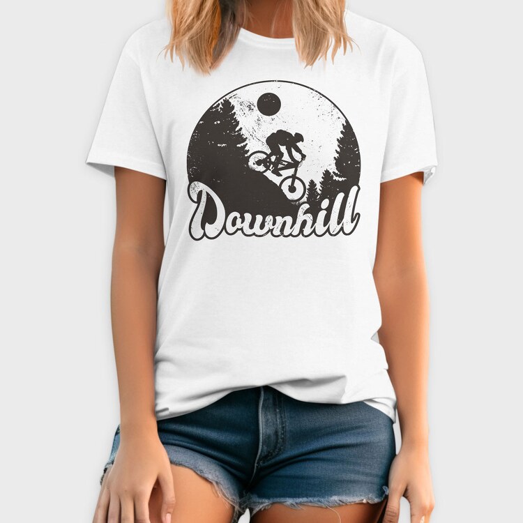 Downhill Monochrome, Tricou Barbati (Unisex)