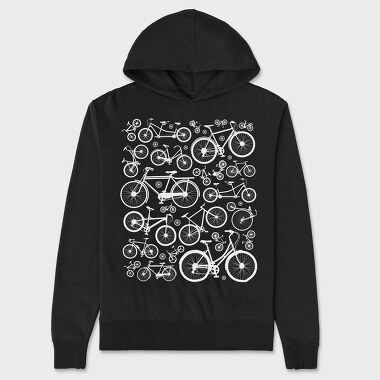 Bicycles Pattern, Hanorac Oversize Barbati (Unisex)