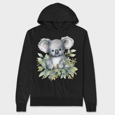 Koala Watercolor, Hanorac Oversize Barbati (Unisex)