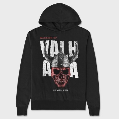 Viking Skull Valhalla, Hanorac Oversize Barbati (Unisex)