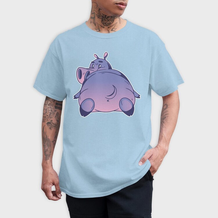 Hippo Cartoon, Tricou Barbati (Unisex)