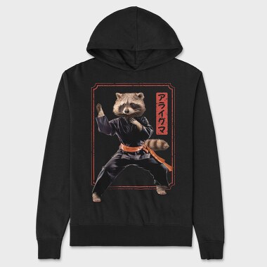 Kungfu Raccoon, Hanorac Oversize Barbati (Unisex)