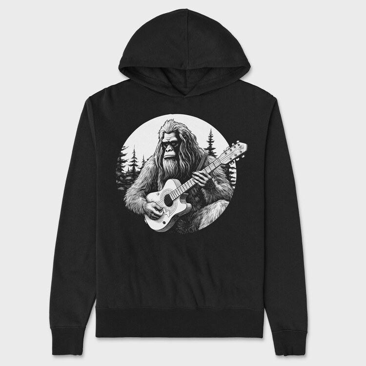 Hanorac Barbati (Unisex), Bigfoot Playing Guitar