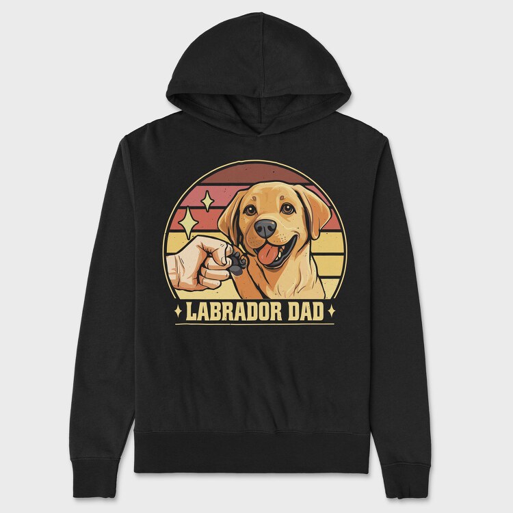 Hanorac Barbati (Unisex), Labrador Dad Retro