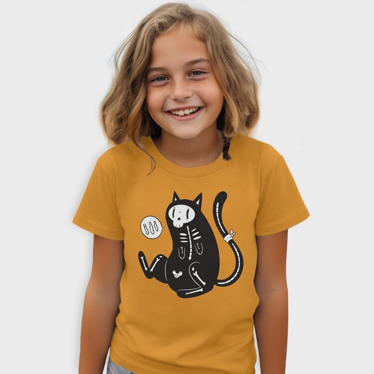 Skeleton Cat, Tricou Copii